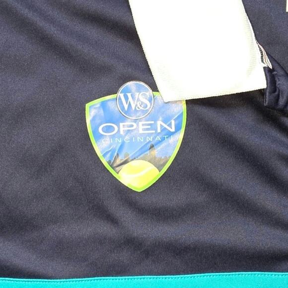FILA W&S Cincinnati Open Tennis Womens Polo Size XL Navy white and teal - Picture 3 of 12